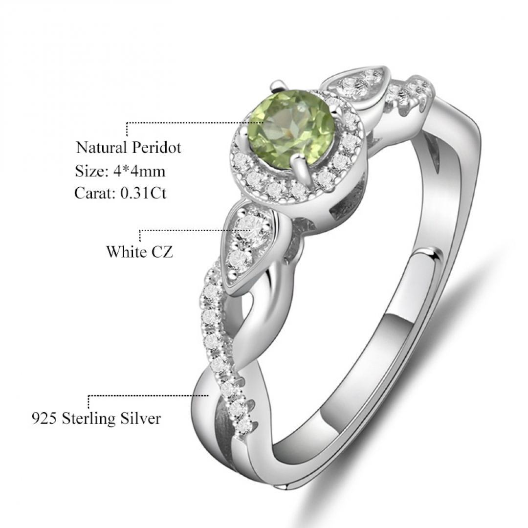 Peridot Adjustable Ring | Muduh Collection