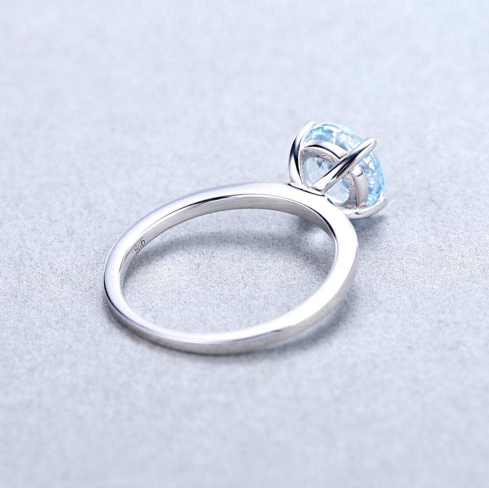 Sky Blue Topaz Solitaire Ring | Muduh Collection