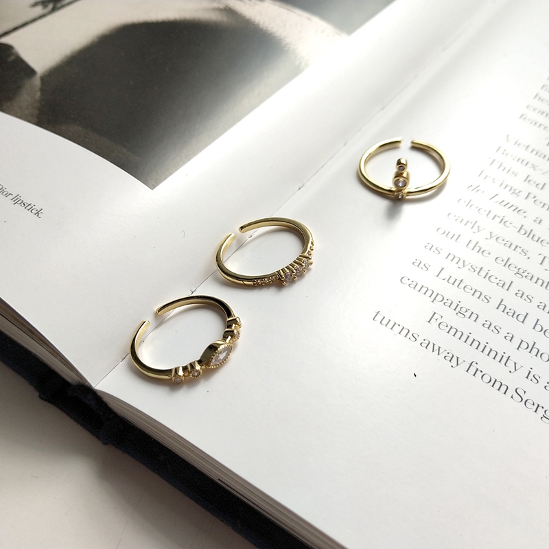 Gold Fashion Temperament Match Forefinger Adjustable Rings | Muduh ...