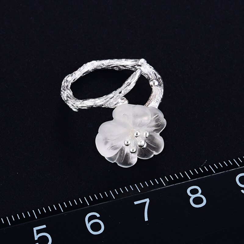 Natural Crystal Fine Jewelry Flower in the Rain Rings | Muduh Collection