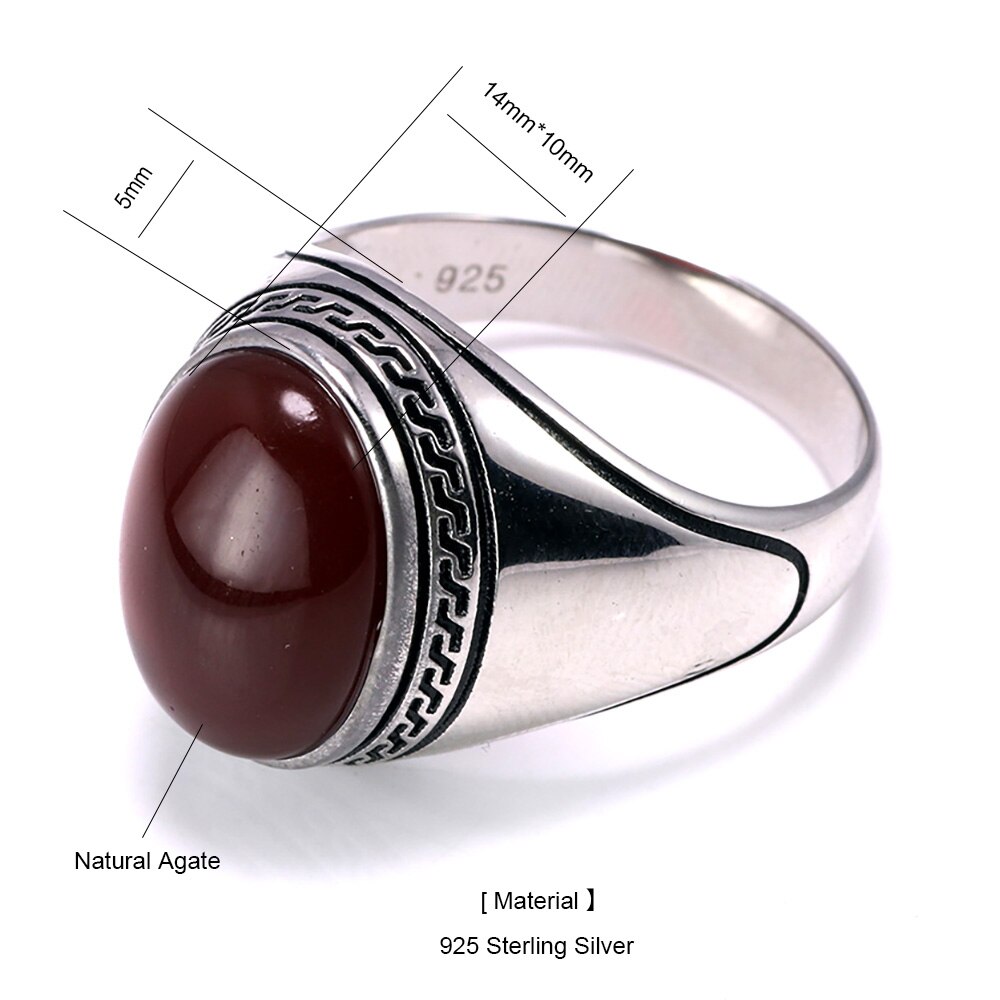 Mens Rings Simple Design Turkish Ring For Man With Stones Multi Color ...