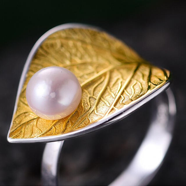 Dainty Solid Gold Pearl Ring – Small Vintage Pearl Engagement Ring – N –  NaturalGemsAtelier