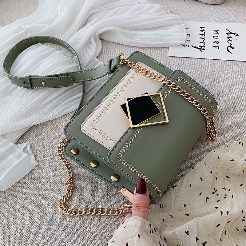 Small Shoulder Messenger Bag Special Lock Design Female Travel Handbags ...