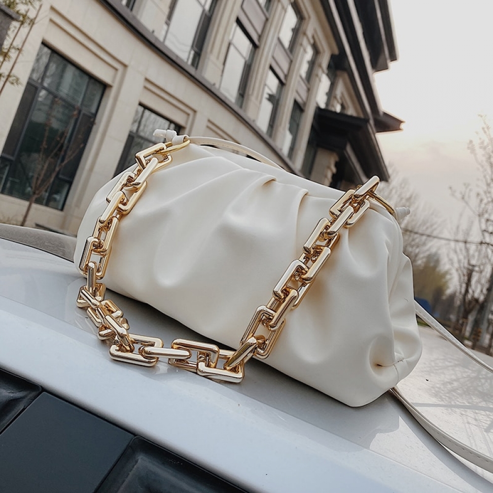 Gold Chain Shoulder Bags Color Luxury Cloud Female Crossbody | Muduh ...