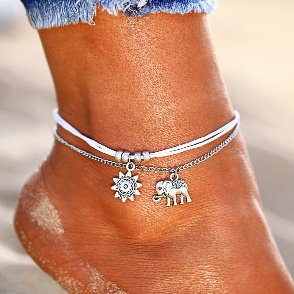 Details about   Bohemian  Hand-Woven Beach Anklet Soft Pottery Flower Shell Anklet Jewelry W